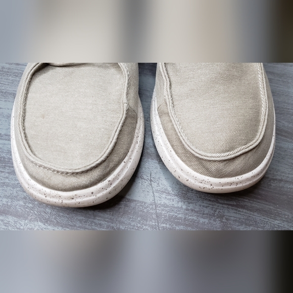 BOBS from Skechers Tan canvas loafers women's size 9 (sa211) - Picture 2 of 12